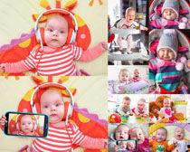 宝宝拍照吃瓜图片